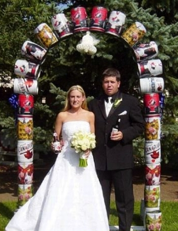 необычная свадьба - любители пива