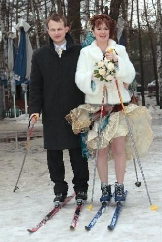 необычная зимняя свадьба